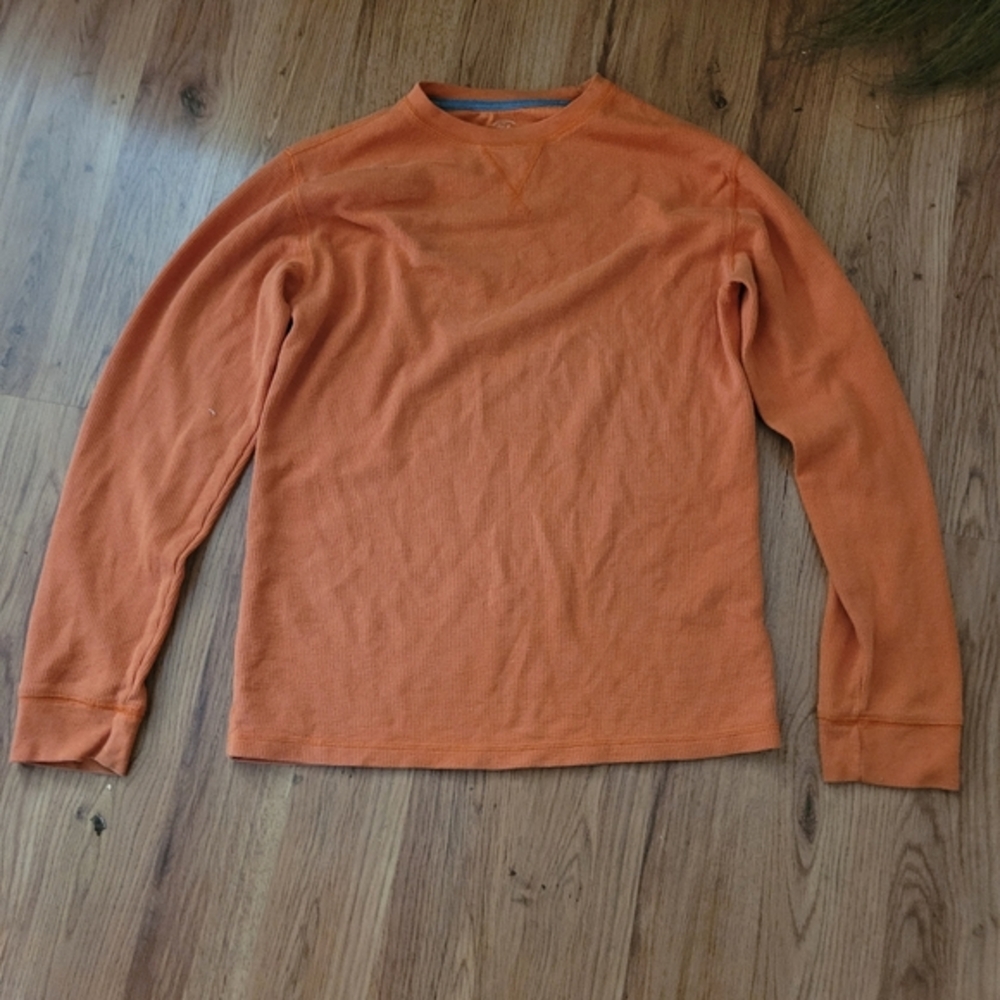 Faded Glory Boys Orange Thermal Tee XXL (18) Long Seelve